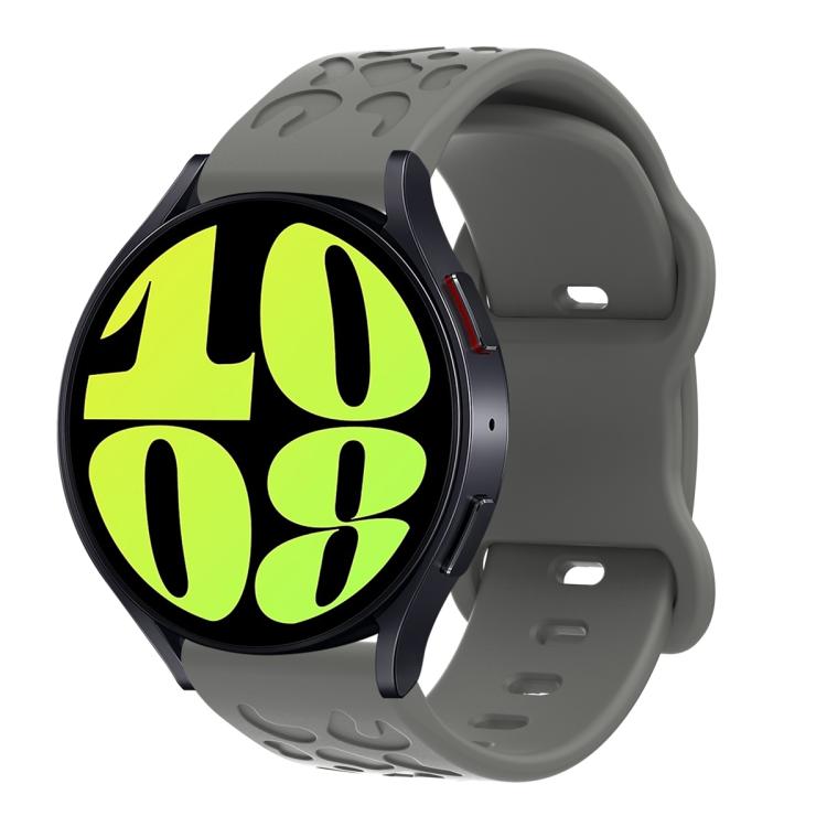 22mm Kalebol Leopard Print Butterfly Buckle Silicone Watch Band(Space Grey) by Kalebol