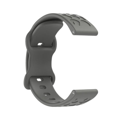 22mm Kalebol Leopard Print Butterfly Buckle Silicone Watch Band(Space Grey) by Kalebol