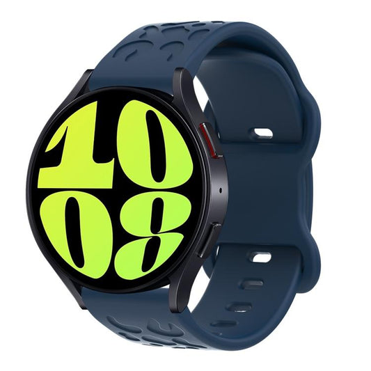 22mm Kalebol Leopard Print Butterfly Buckle Silicone Watch Band(Midnight Blue) by Kalebol