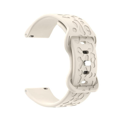 22mm Kalebol Leopard Print Butterfly Buckle Silicone Watch Band(Starlight) by Kalebol