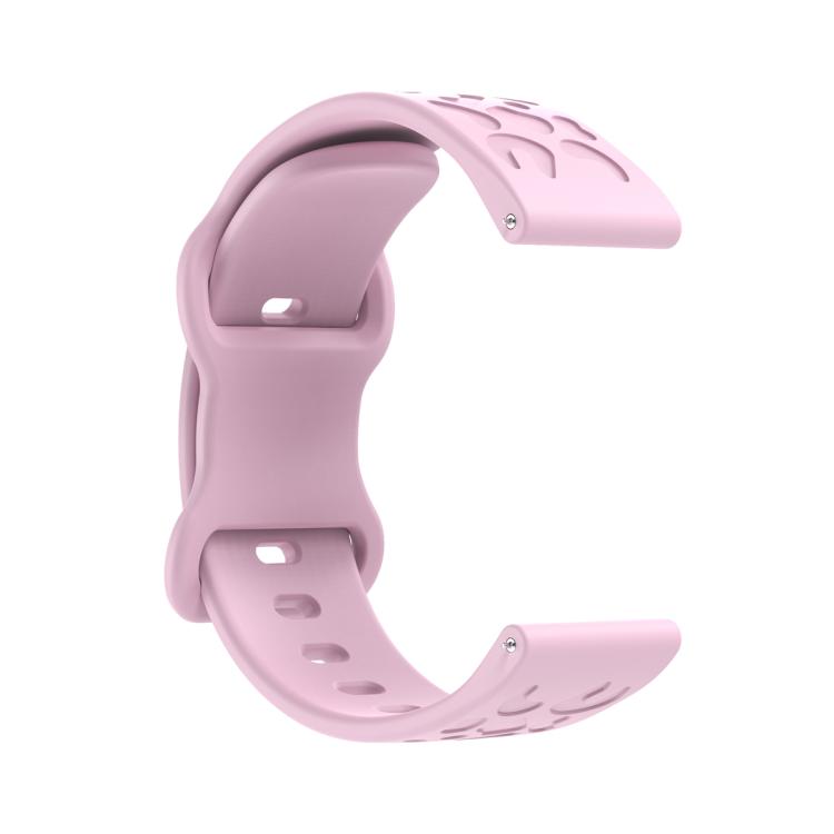 22mm Kalebol Leopard Print Butterfly Buckle Silicone Watch Band(Purple) by Kalebol