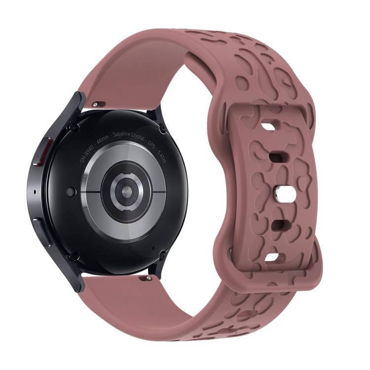 22mm Kalebol Leopard Print Butterfly Buckle Silicone Watch Band(Purple Haze) by Kalebol