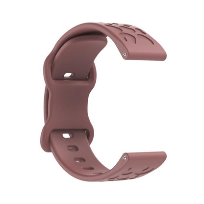 22mm Kalebol Leopard Print Butterfly Buckle Silicone Watch Band(Purple Haze) by Kalebol