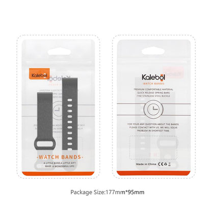 18mm Kalebol Leopard Print Butterfly Buckle Silicone Watch Band(Space Grey) by Kalebol