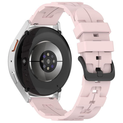 20mm Kalebol Solid Color Black Buckle Round Tail Silicone Watch Band(Rose Pink) by Kalebol