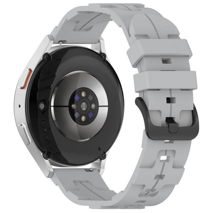 22mm Kalebol Solid Color Black Buckle Round Tail Silicone Watch Band(Grey) by Kalebol