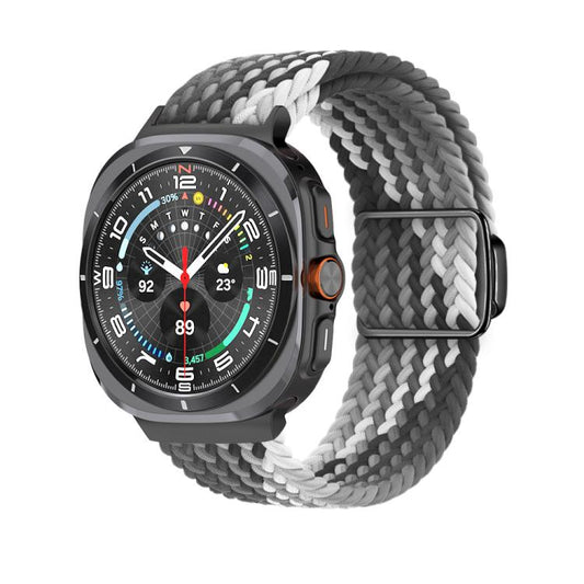 For Samsung Galaxy Watch Ultra 47mm / Ultra 2025 Kalebol Braided Loop Magnetic Black Buckle Watch Band(Dark Chocolate) by Kalebol