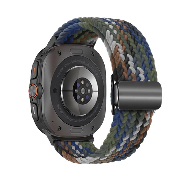 For Samsung Galaxy Watch Ultra 47mm / Ultra 2025 Kalebol Braided Loop Magnetic Black Buckle Watch Band(Denim) by Kalebol