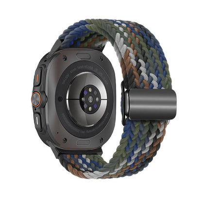 For Samsung Galaxy Watch Ultra 47mm / Ultra 2025 Kalebol Braided Loop Magnetic Black Buckle Watch Band(Denim) by Kalebol