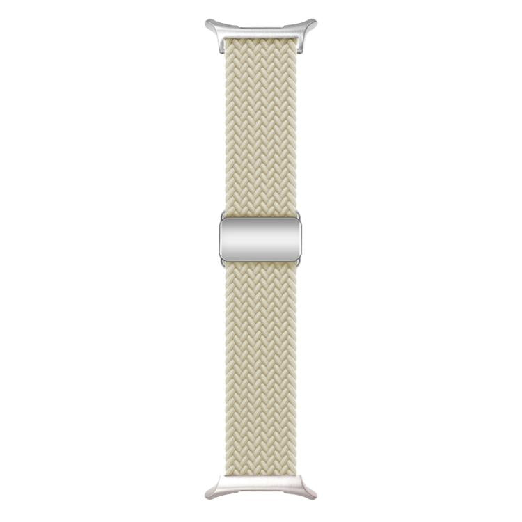 For Samsung Galaxy Watch Ultra 47mm / Ultra 2025 Kalebol Braided Loop Magnetic Silver Buckle Watch Band(Starlight) by Kalebol