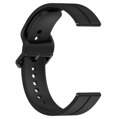 Kalebol 20mm Grooved Silicone Strap(Black) by Kalebol