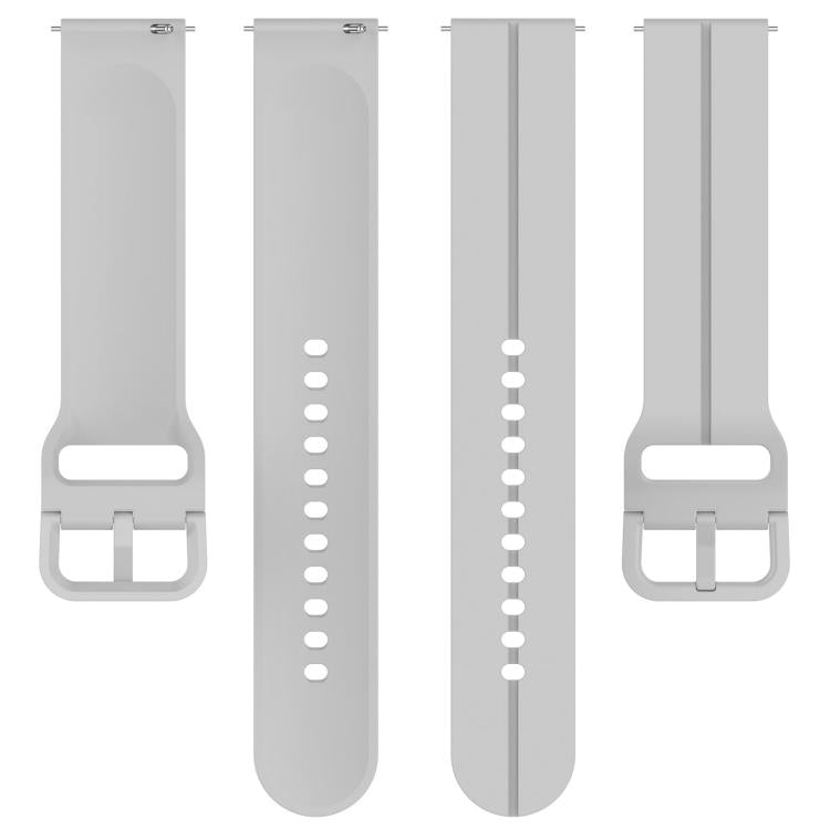 Kalebol 20mm Grooved Silicone Strap(Light Grey) by Kalebol