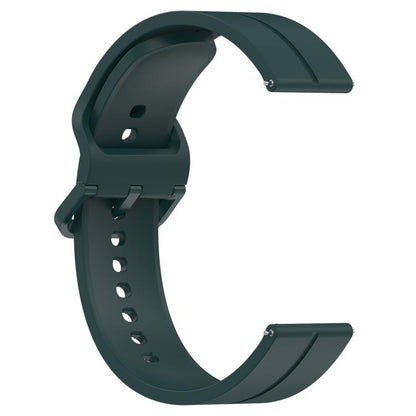 Kalebol 22mm Grooved Silicone Strap(Dark Green) by Kalebol