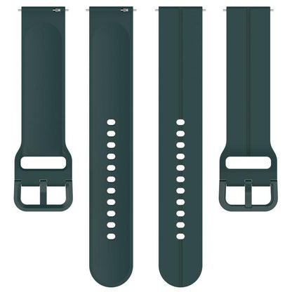 Kalebol 22mm Grooved Silicone Strap(Dark Green) by Kalebol