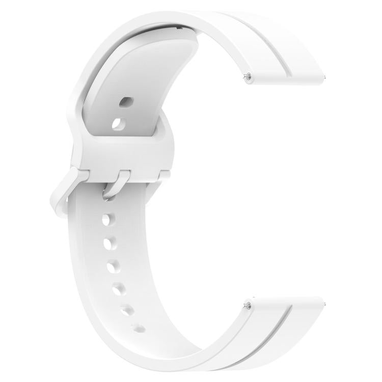 Kalebol 22mm Grooved Silicone Strap(White) by Kalebol