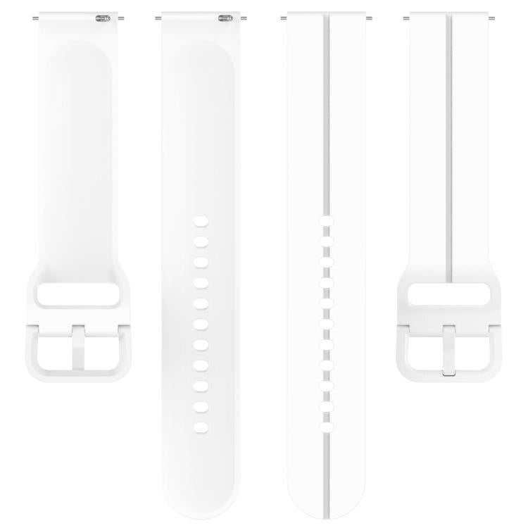 Kalebol 22mm Grooved Silicone Strap(White) by Kalebol