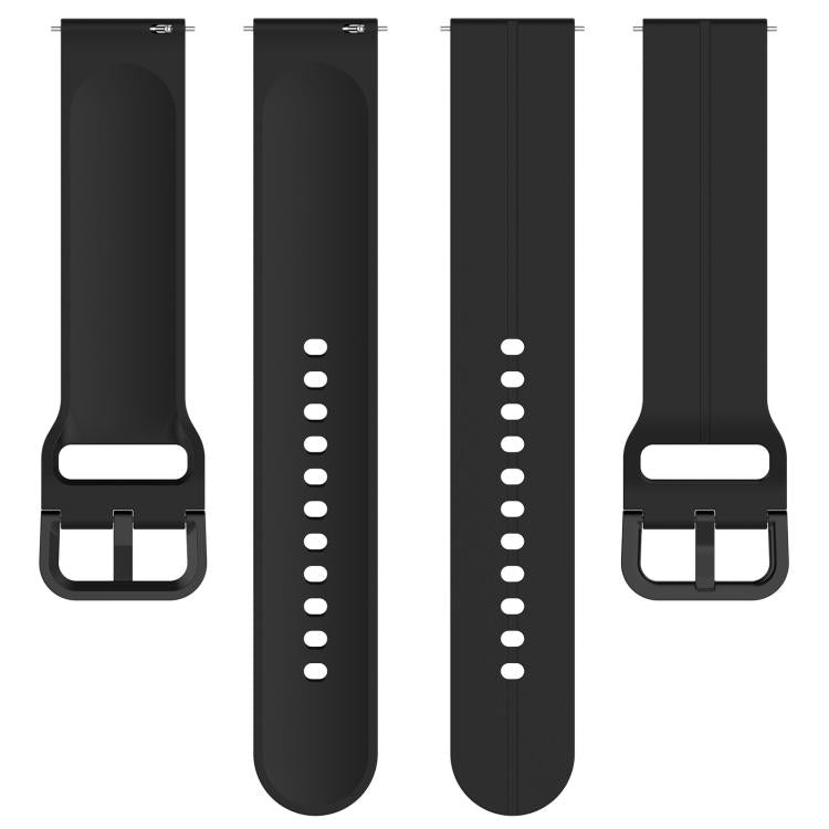 Kalebol 22mm Grooved Silicone Strap(Black) by Kalebol
