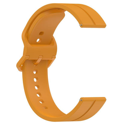Kalebol 22mm Grooved Silicone Strap(Yellow) by Kalebol