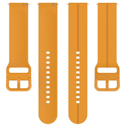 Kalebol 22mm Grooved Silicone Strap(Yellow) by Kalebol