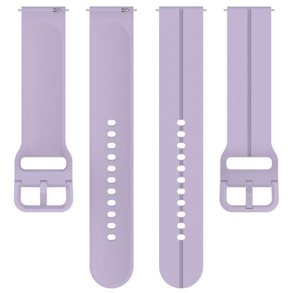 Kalebol 22mm Grooved Silicone Strap(Light Purple) by Kalebol