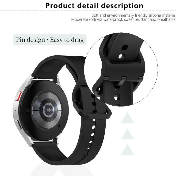 Kalebol 22mm Grooved Silicone Strap(Black) by Kalebol