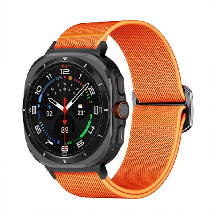 For Samsung Galaxy Watch Ultra 47mm / Ultra 2025 Kalebol Elastic Nylon Watch Band(Orange) by Kalebol