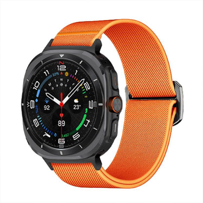 For Samsung Galaxy Watch Ultra 47mm / Ultra 2025 Kalebol Elastic Nylon Watch Band(Orange) by Kalebol