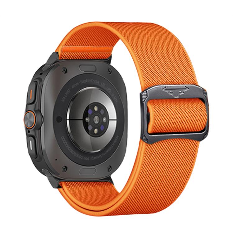 For Samsung Galaxy Watch Ultra 47mm / Ultra 2025 Kalebol Elastic Nylon Watch Band(Orange) by Kalebol
