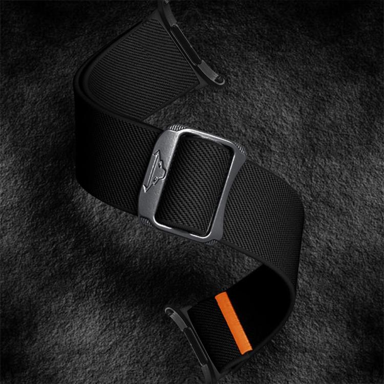 For Samsung Galaxy Watch Ultra 47mm / Ultra 2025 Kalebol Elastic Nylon Watch Band(Black) by Kalebol