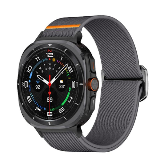 For Samsung Galaxy Watch Ultra 47mm / Ultra 2025 Kalebol Elastic Nylon Watch Band(Dark Grey) by Kalebol