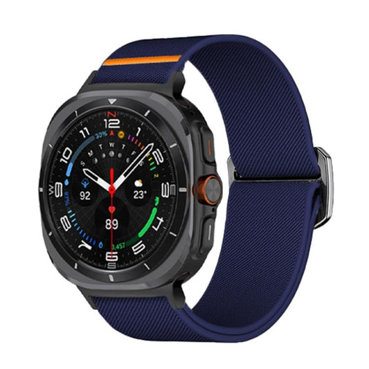 For Samsung Galaxy Watch Ultra 47mm / Ultra 2025 Kalebol Elastic Nylon Watch Band(Midnight Blue) by Kalebol