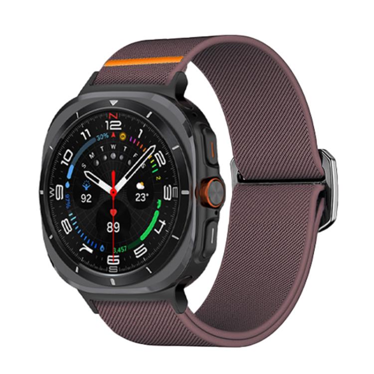 For Samsung Galaxy Watch Ultra 47mm / Ultra 2025 Kalebol Elastic Nylon Watch Band(Smoky Purple) by Kalebol