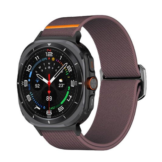 For Samsung Galaxy Watch Ultra 47mm / Ultra 2025 Kalebol Elastic Nylon Watch Band(Smoky Purple) by Kalebol