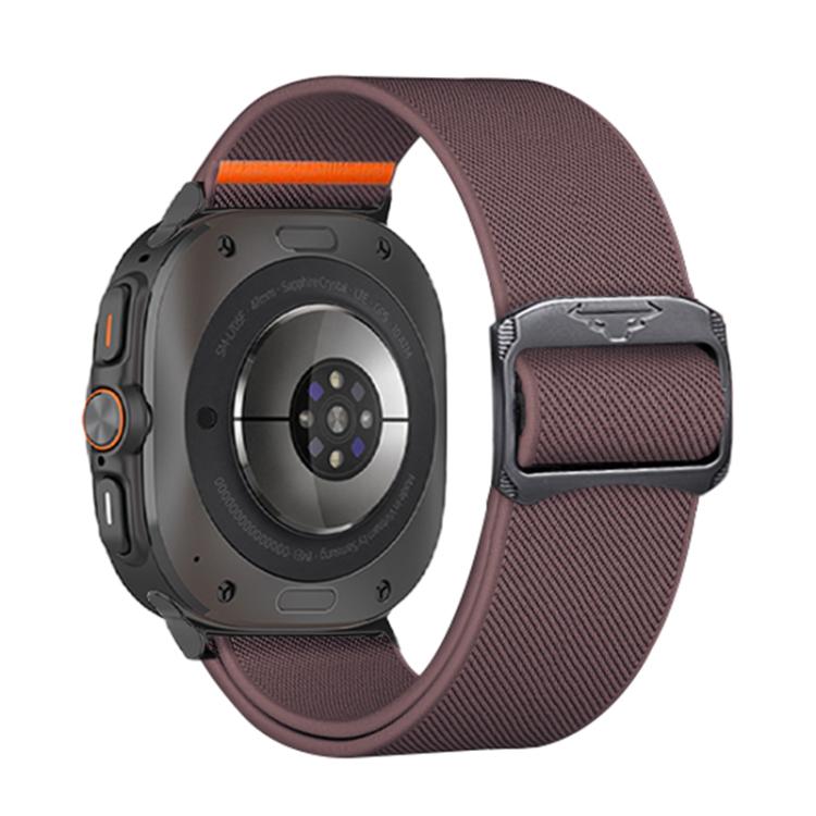 For Samsung Galaxy Watch Ultra 47mm / Ultra 2025 Kalebol Elastic Nylon Watch Band(Smoky Purple) by Kalebol