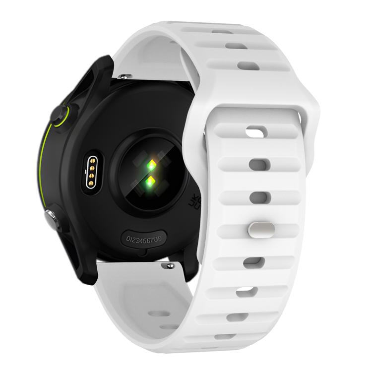 20mm Kalebol Wave Pattern Studded Buckle Silicone Watch Band(White) by Kalebol