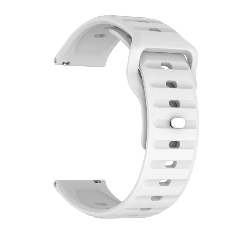 20mm Kalebol Wave Pattern Studded Buckle Silicone Watch Band(White) by Kalebol