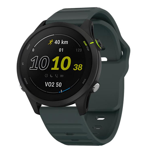 20mm Kalebol Wave Pattern Studded Buckle Silicone Watch Band(Dark Green) by Kalebol