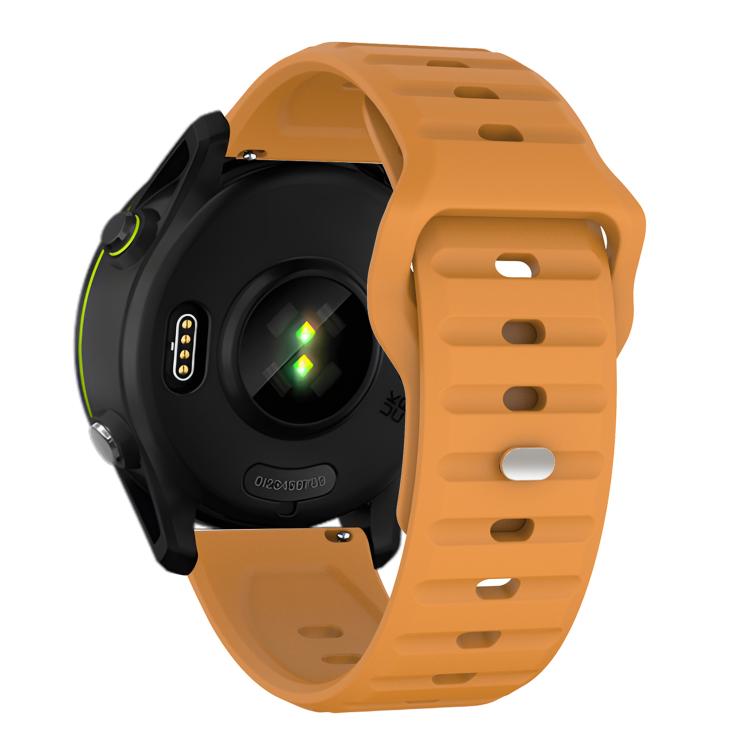 20mm Kalebol Wave Pattern Studded Buckle Silicone Watch Band(Yellow) by Kalebol