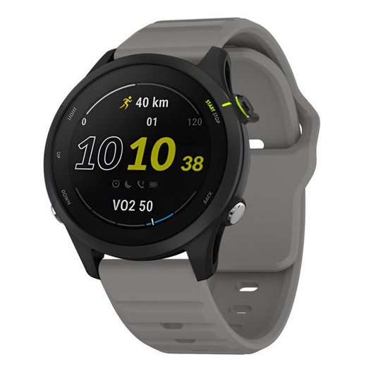 20mm Kalebol Wave Pattern Studded Buckle Silicone Watch Band(Grey) by Kalebol