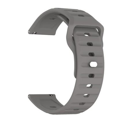 20mm Kalebol Wave Pattern Studded Buckle Silicone Watch Band(Grey) by Kalebol