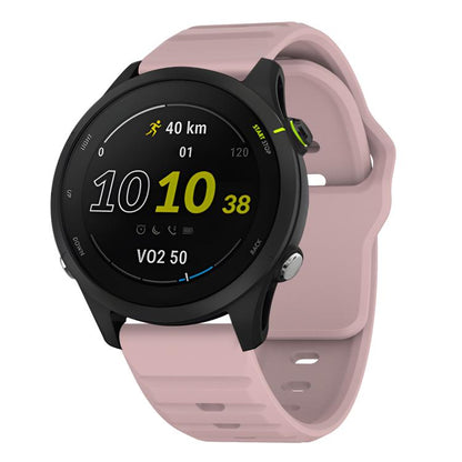 20mm Kalebol Wave Pattern Studded Buckle Silicone Watch Band(Rose Pink) by Kalebol