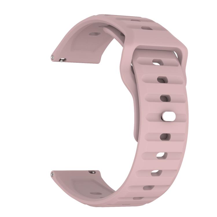 20mm Kalebol Wave Pattern Studded Buckle Silicone Watch Band(Rose Pink) by Kalebol
