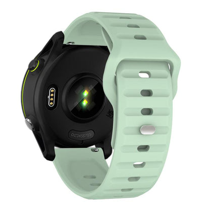 20mm Kalebol Wave Pattern Studded Buckle Silicone Watch Band(Teal) by Kalebol