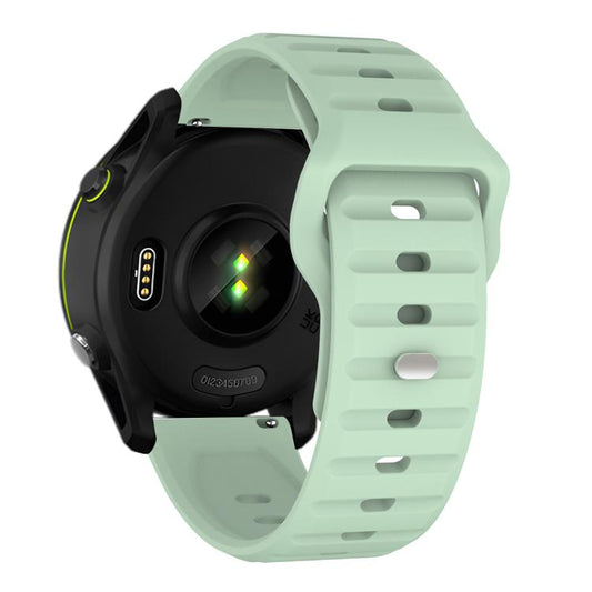 20mm Kalebol Wave Pattern Studded Buckle Silicone Watch Band(Teal) by Kalebol