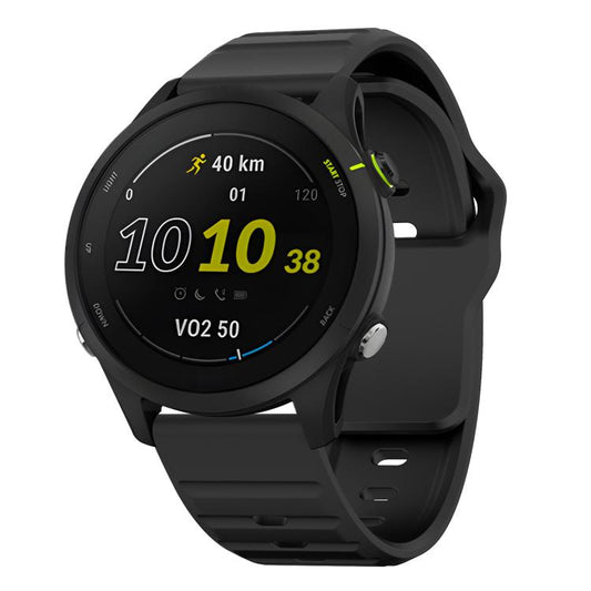 22mm Kalebol Wave Pattern Studded Buckle Silicone Watch Band(Black) by Kalebol