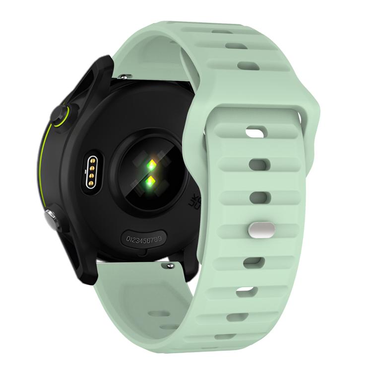 22mm Kalebol Wave Pattern Studded Buckle Silicone Watch Band(Teal) by Kalebol