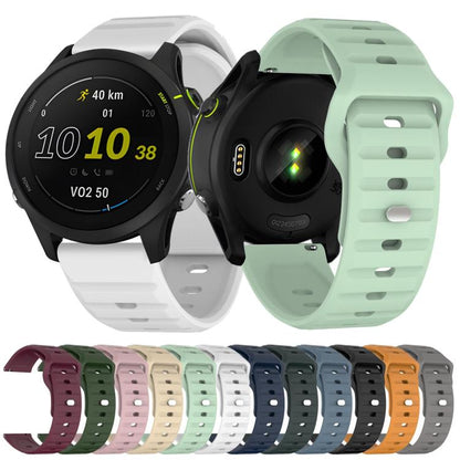 20mm Kalebol Wave Pattern Studded Buckle Silicone Watch Band(Grey) by Kalebol