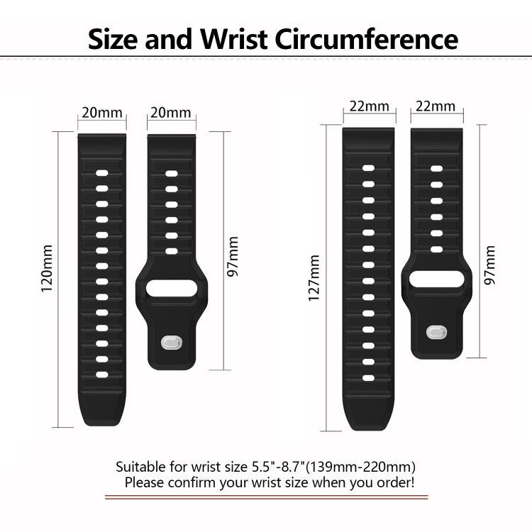 20mm Kalebol Wave Pattern Studded Buckle Silicone Watch Band(Teal) by Kalebol