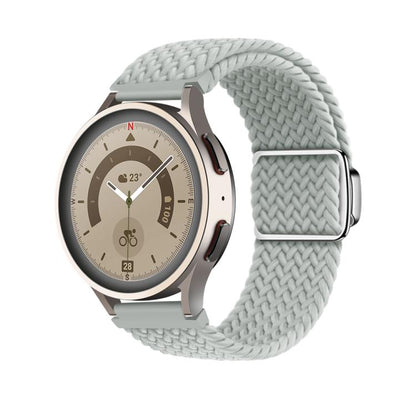 20mm Kalebol Nylon Braided Loop Magnetic Buckle Watch Band(Light Grey) by Kalebol