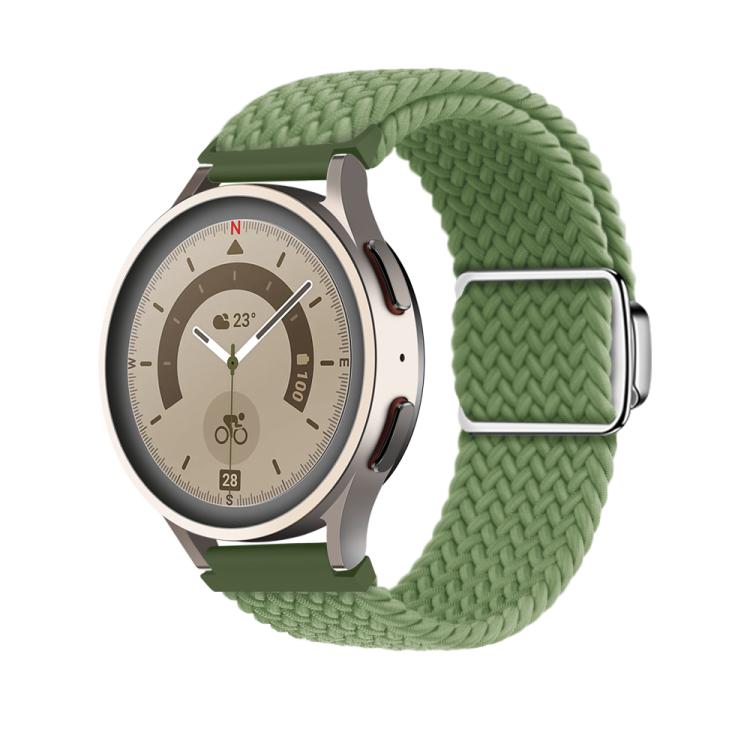 22mm Kalebol Nylon Braided Loop Magnetic Buckle Watch Band(Cactus) by Kalebol
